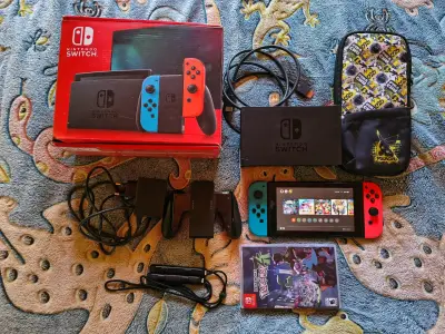 Nintendo switch V2 neon - miniatura 1