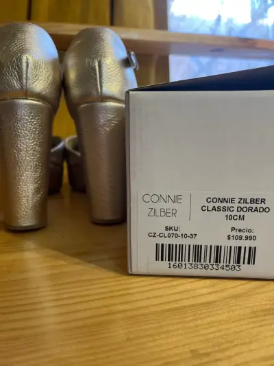 Zapatos Connie Zilber Classic dorados 37 - miniatura 6