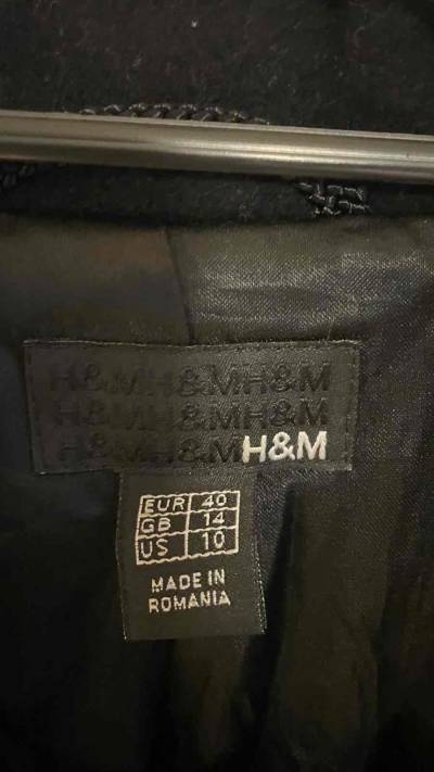 Abrigo HM Cashmere Wool negro - miniatura 2