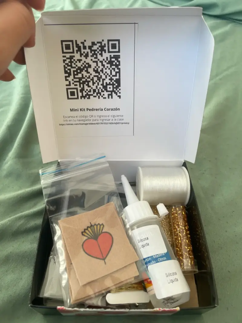 Kit de bordado prendedor corazon - 1