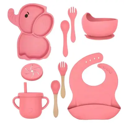 Set Alimentacion  de silicona  ELEFANTE  👶💕 - miniatura 2