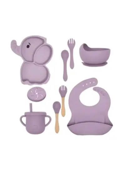 Set Alimentacion  de silicona  ELEFANTE  👶💕 - miniatura 3