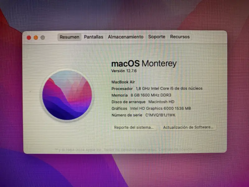 MacBook Air 13” 2017, 8 GB RAM, 128 GB - 2