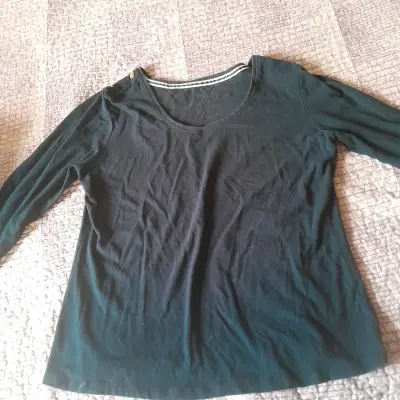 Polera azul mangas 3/4 - miniatura 1