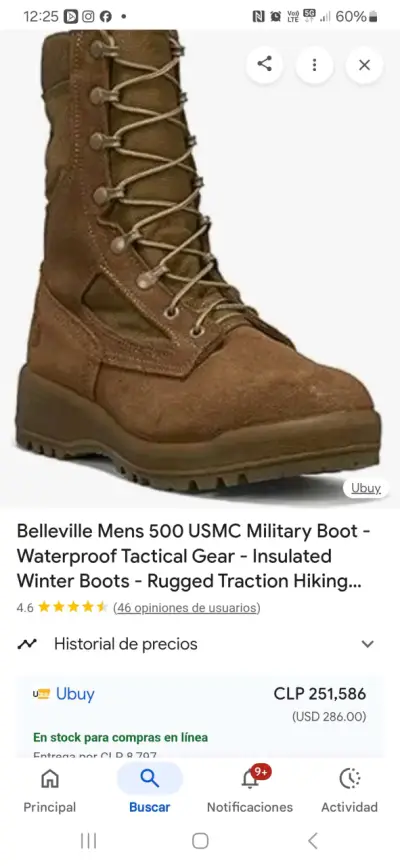 bota militar americana - miniatura 1