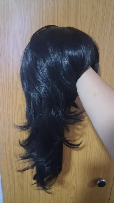 Peluca negra tipo wolfcut - miniatura 2