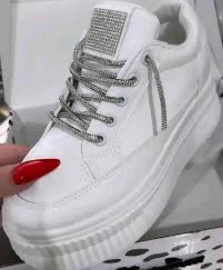 Zapatillas plataforma blanca - 1