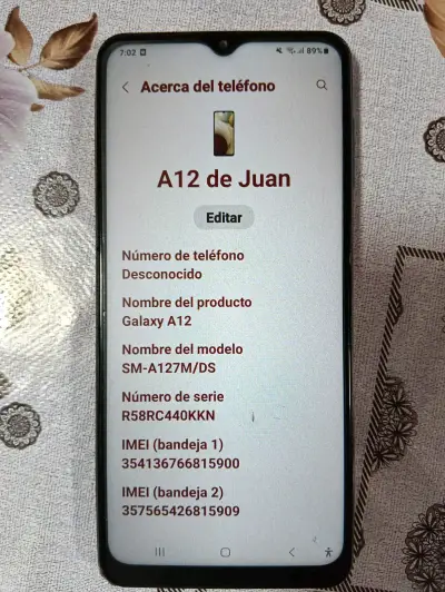 Celular Samsung galaxy A 12 - miniatura 1