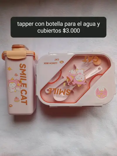 Lonchera con cubiertos y vaso de agua - miniatura 4