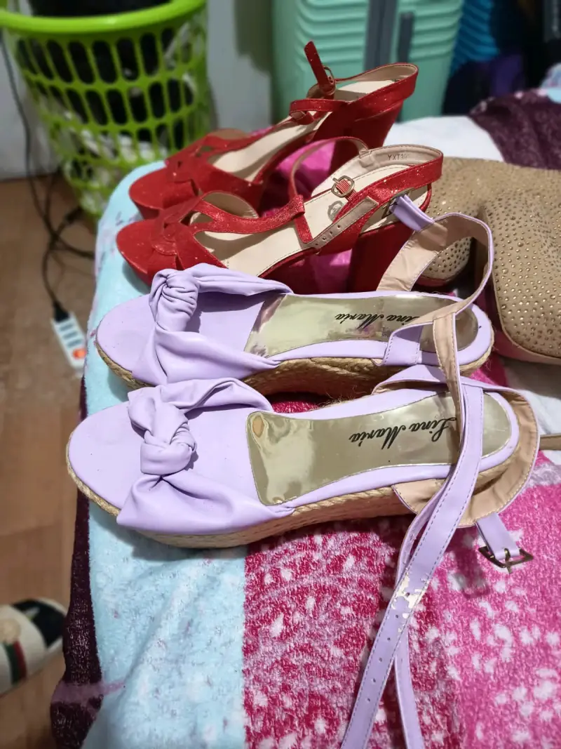 Botines de taco alto con brillo - 3