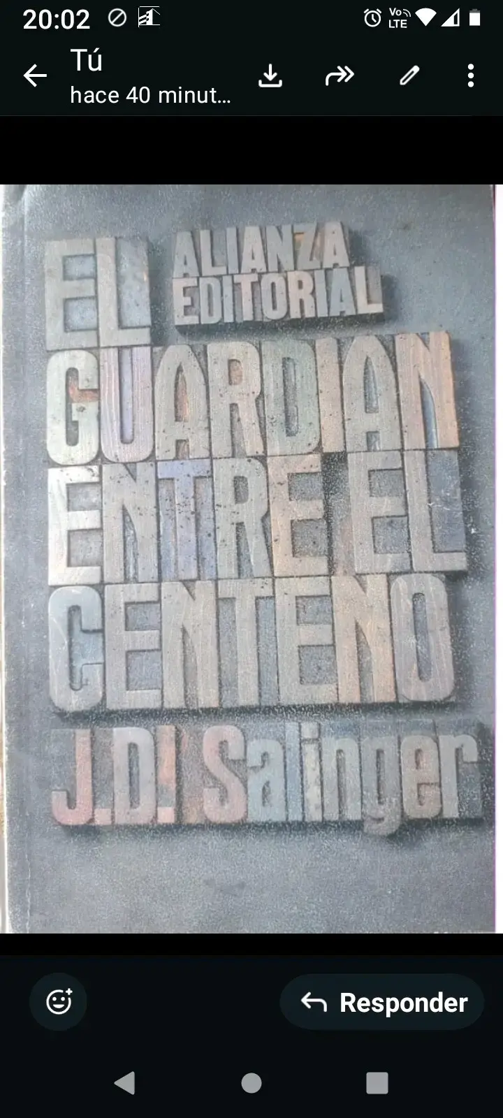 Libro: "El Guardián entre el Centeno"