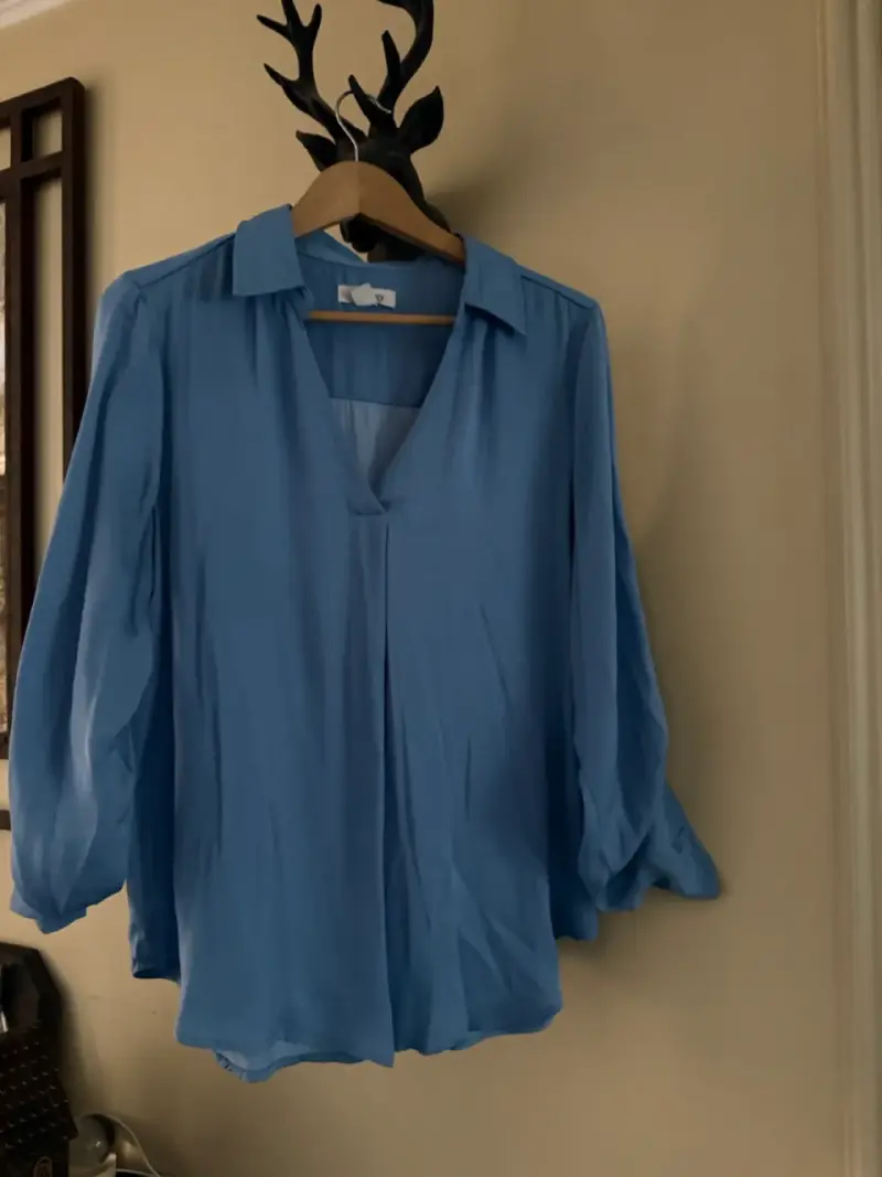 Blusa celeste formal