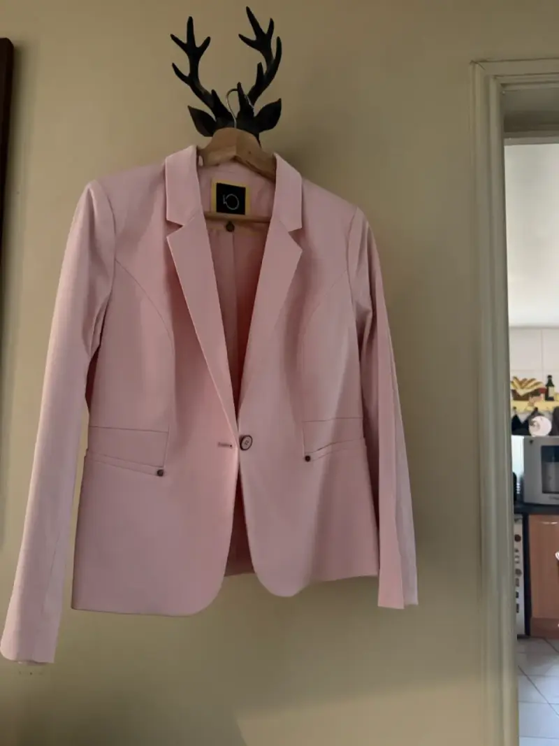 Blazer rosado pastel o palo rosa