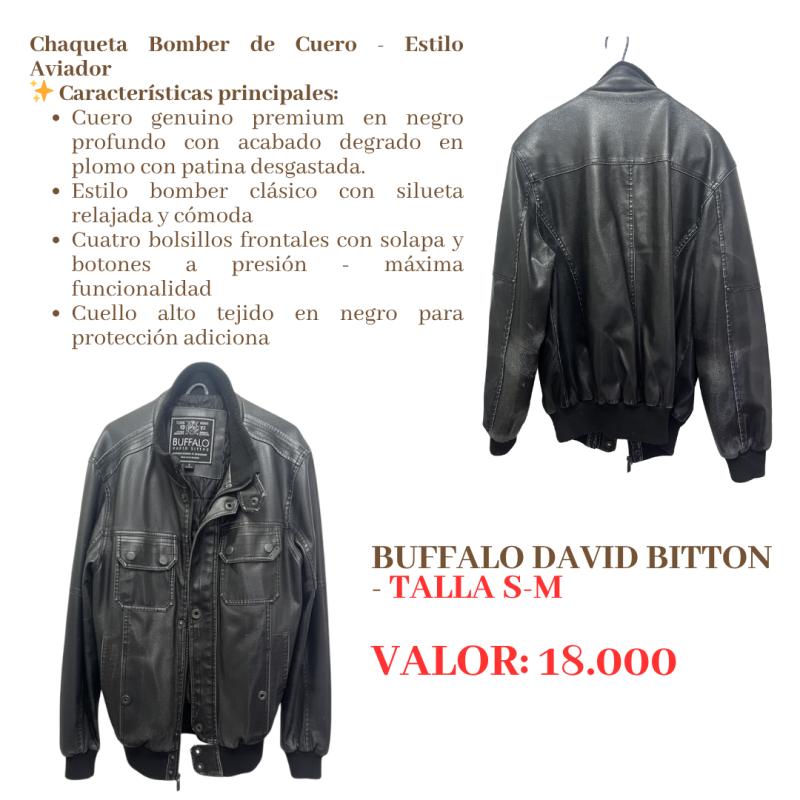 Chaqueta bomber cuero negro