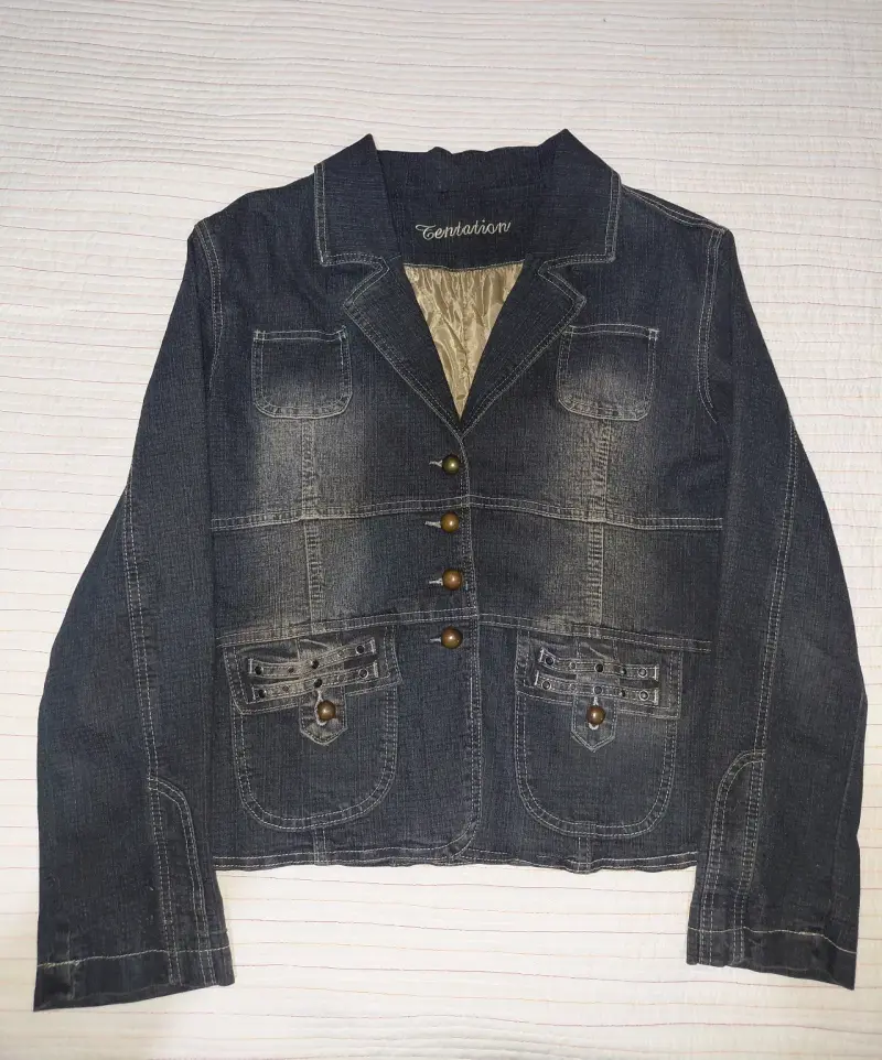 Chaqueta de mezclilla tipo blazer - 1