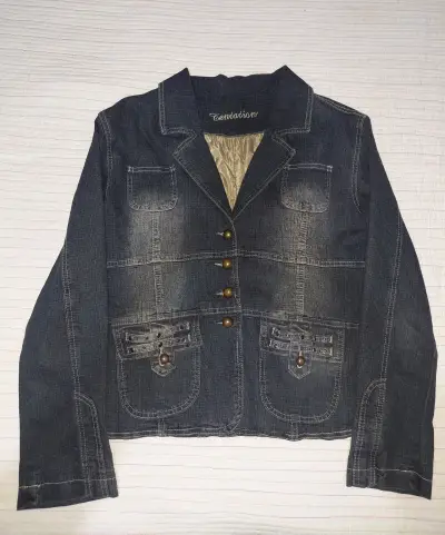 Chaqueta de mezclilla tipo blazer - miniatura 1