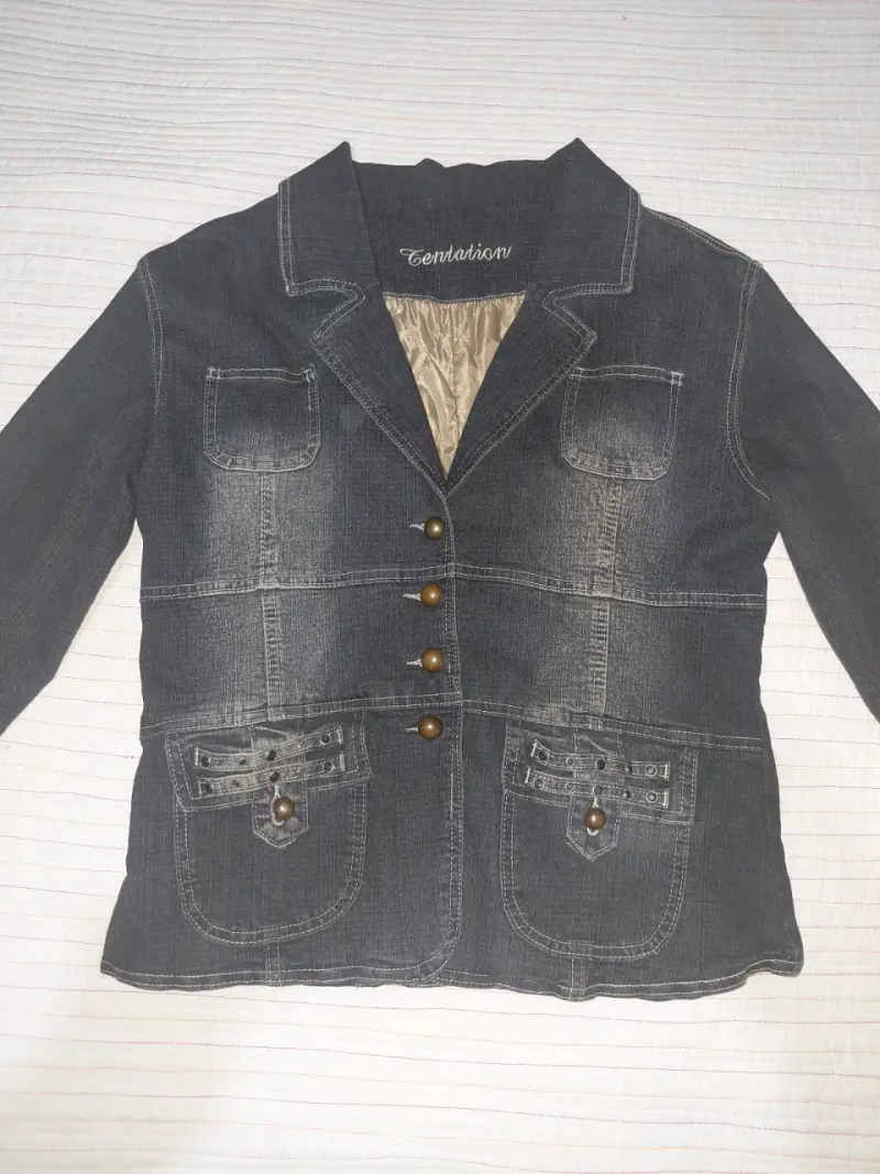 Chaqueta de mezclilla tipo blazer - 2