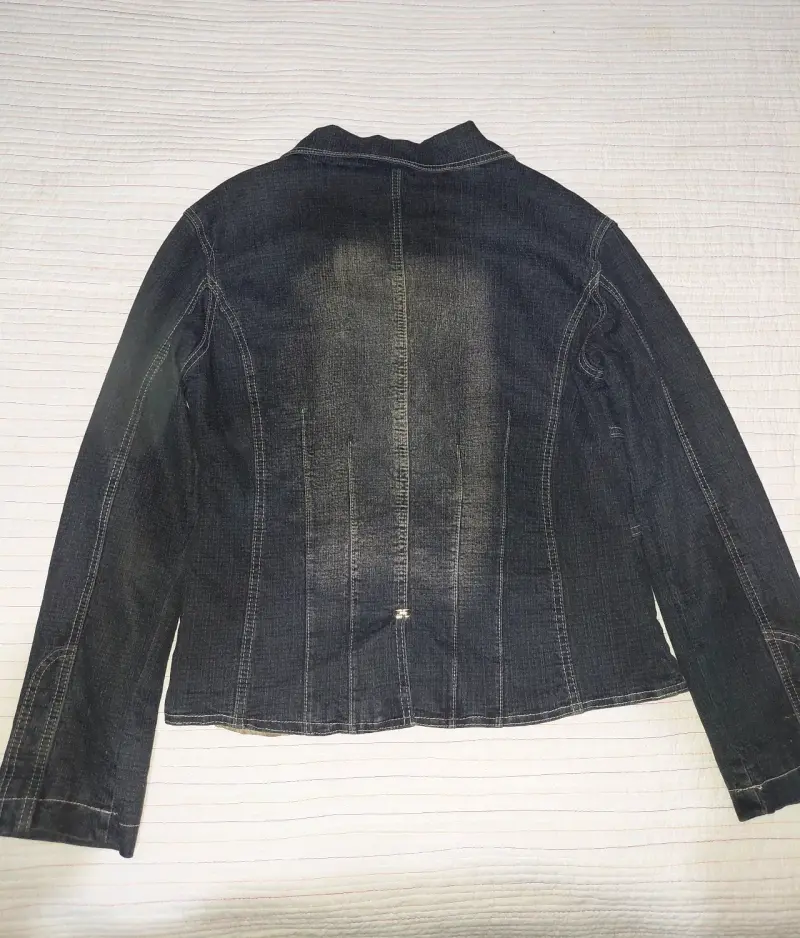Chaqueta de mezclilla tipo blazer - 3