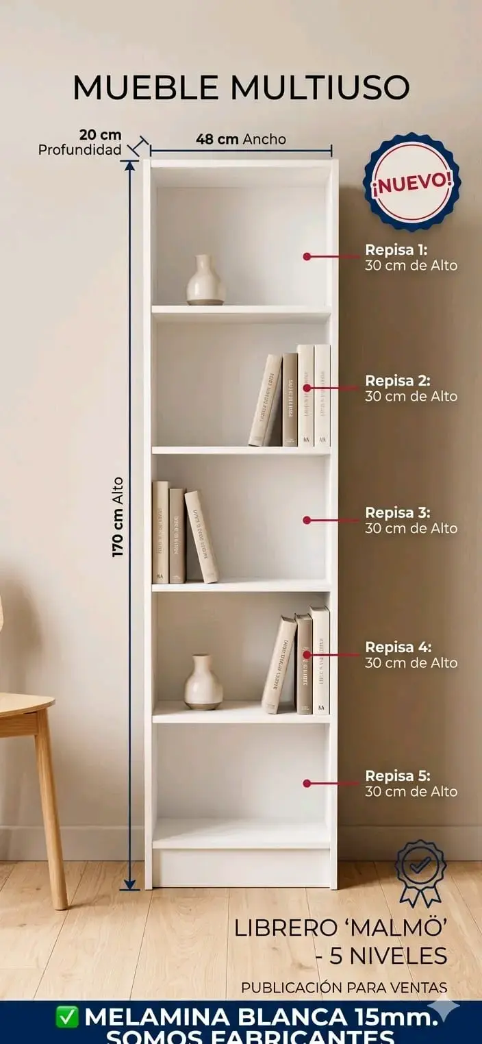 Repisa estante organizador libros.