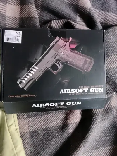 Pistola airsoft metálica más 2000 balines plastico - miniatura 2