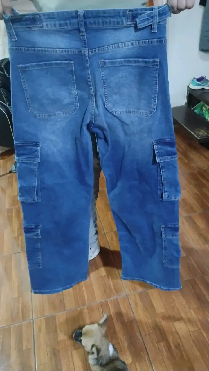 Jeans cargo mujer - 1