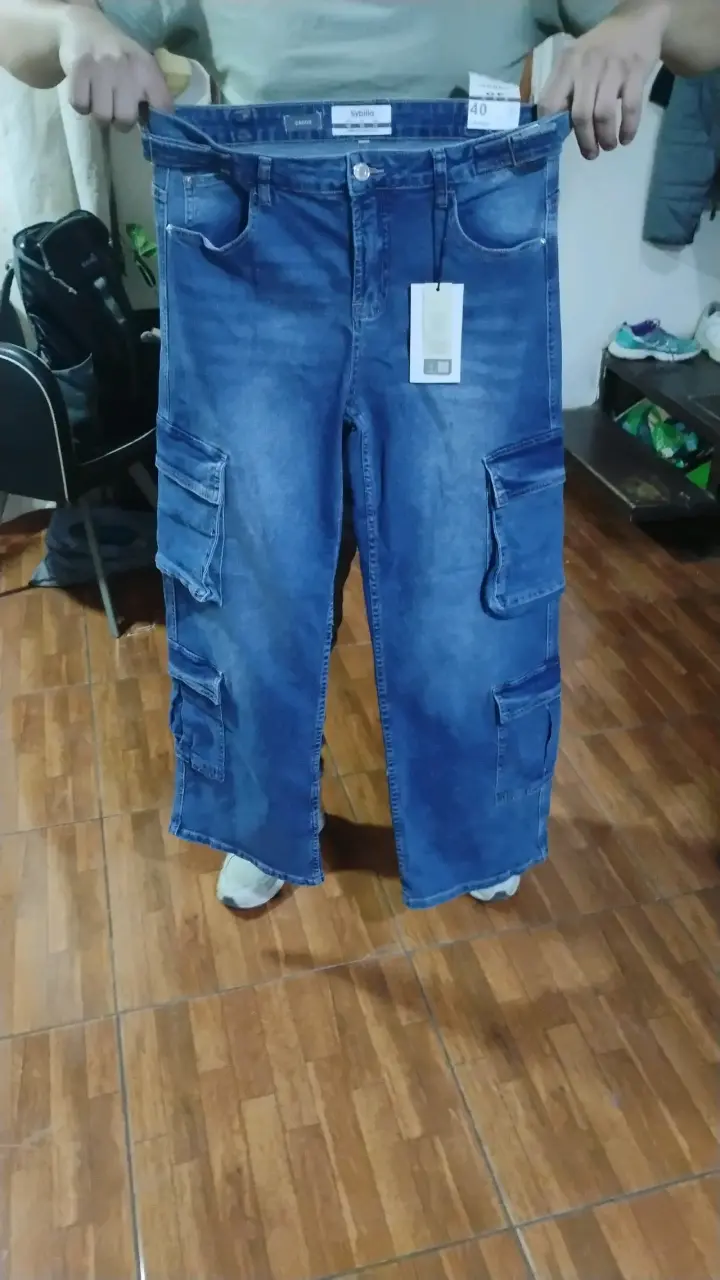 Jeans cargo mujer - 2