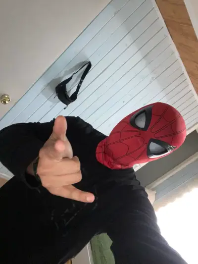 Máscara de Spiderman ojos movibles - miniatura 3