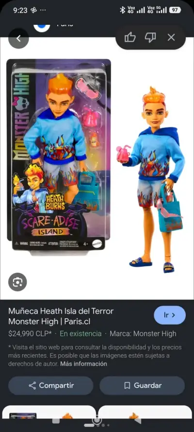 Muñeco heath monster high - miniatura 4