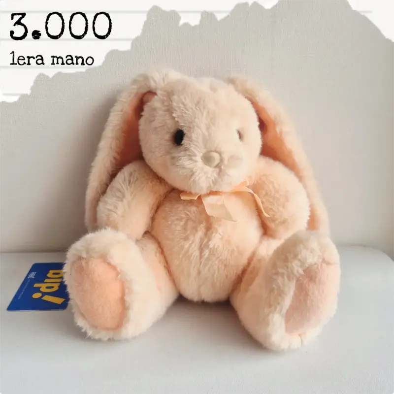 Conejito rosa de peluche - 1