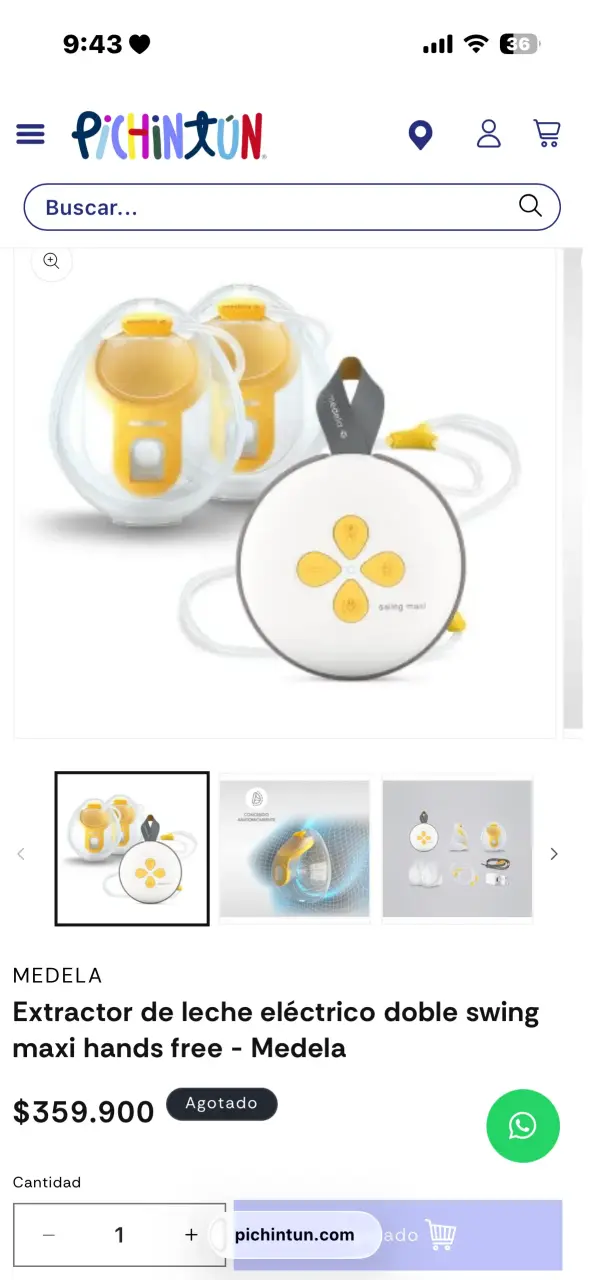 Extractor de leche Medela swing maxi - 5