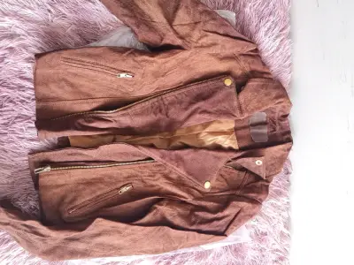 Chaqueta de reno cuero natural - miniatura 1