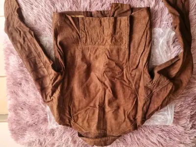 Chaqueta de reno cuero natural - miniatura 5