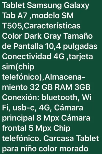 Tablet Samsung A7 - miniatura 1