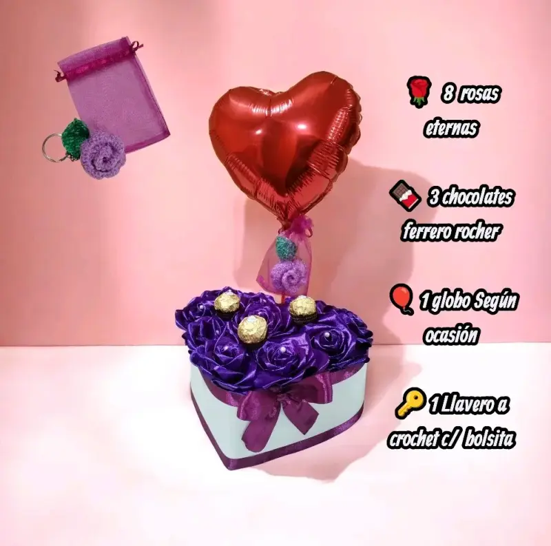 🌹Rosas eternas+chocolates 🍫 - 1