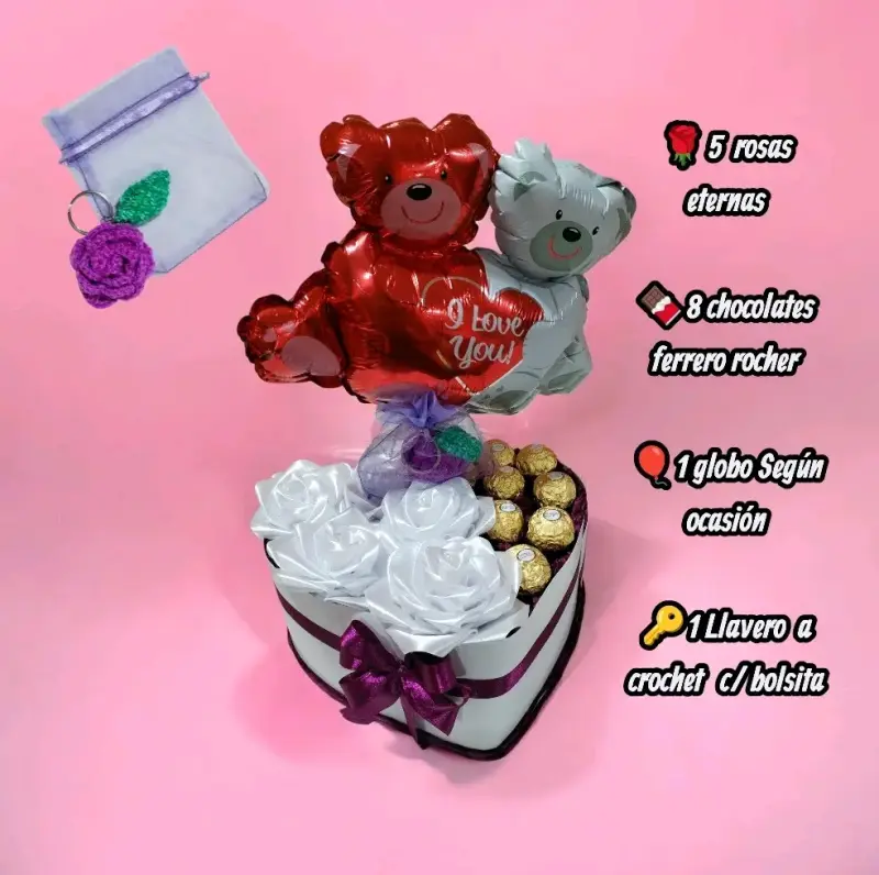 🌹Rosas eternas+chocolates 🍫 - 2