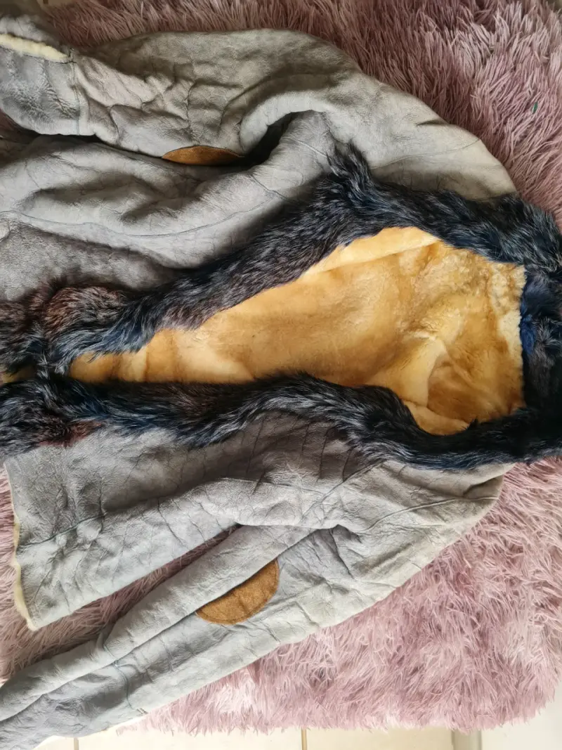 Chaqueta de cuero forrada en piel - 1
