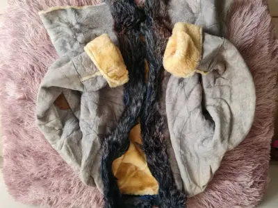 Chaqueta de cuero forrada en piel - miniatura 4