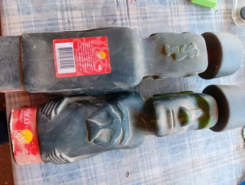 Moai de vidrio botella coleccion - 2
