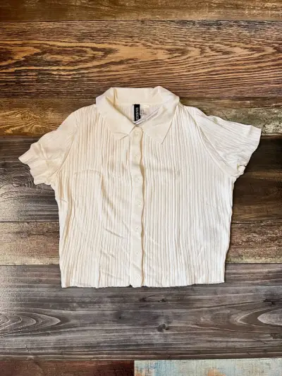 Polera Camisa Blanca H&M - miniatura 1