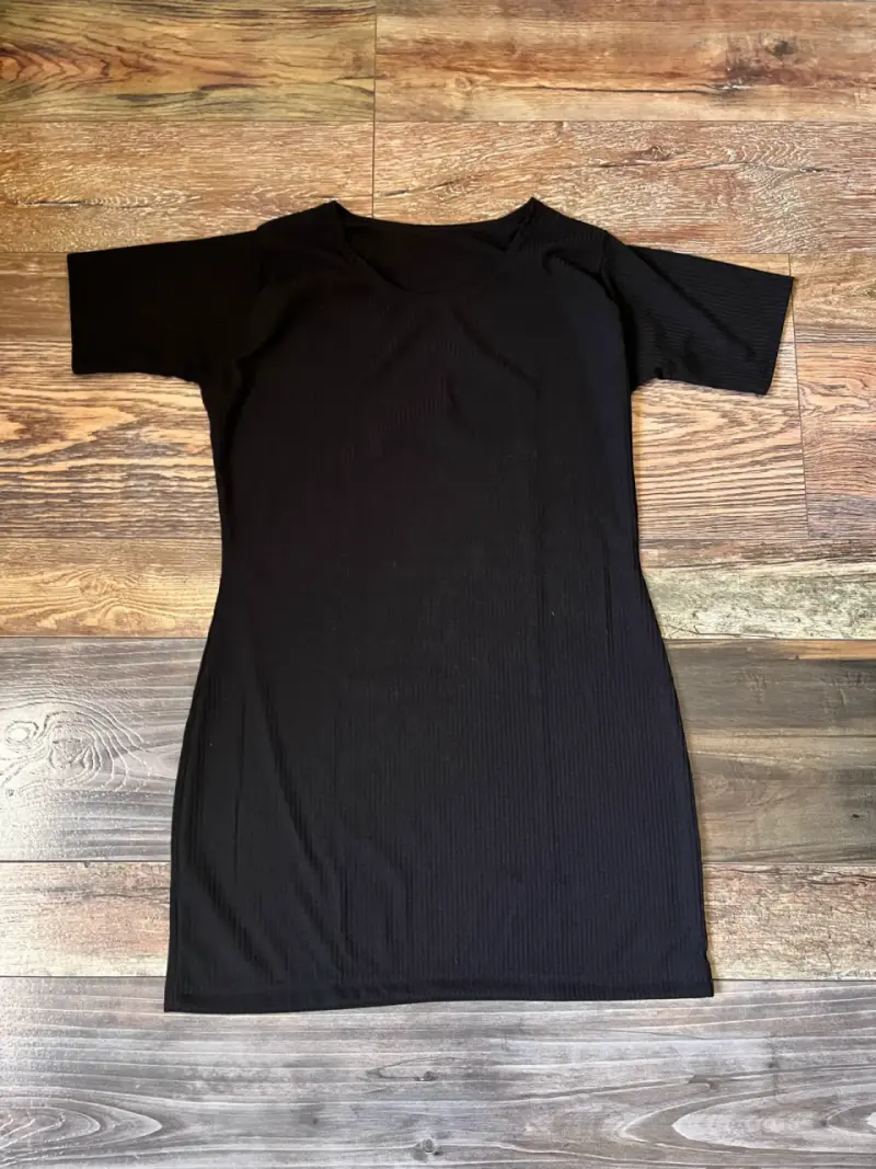 Vestido Negro Algodón - 1