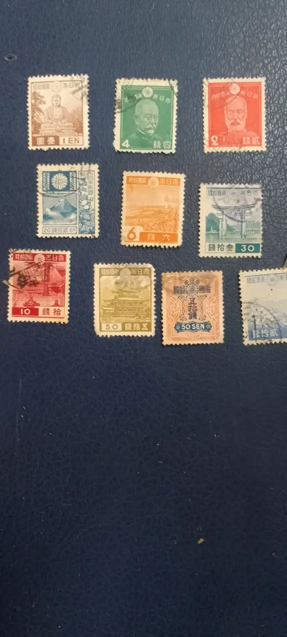 Antiguas estampillas de Japón 1930-1940