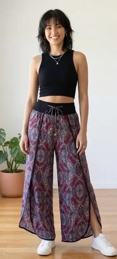 Pantalon palazo - miniatura 1