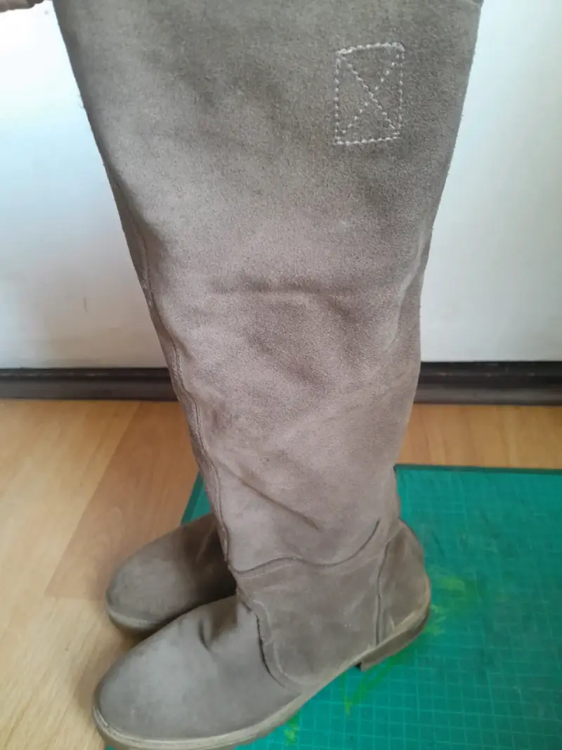 Bota alta gamuza café zara - 6