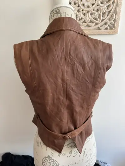 Chaqueta Gillette mujer en cuero mango talla s - miniatura 3