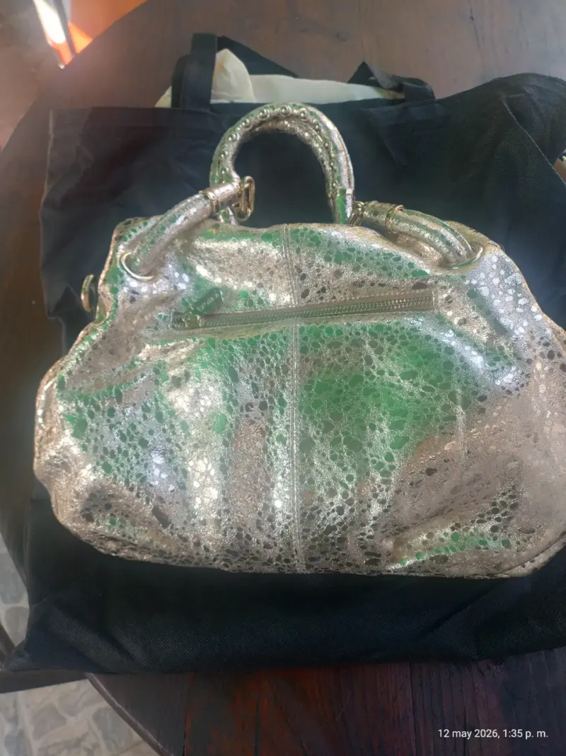 Cartera dorada marca Exótica - 2