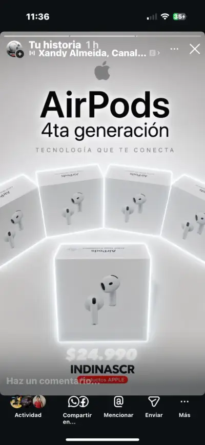 AirPods 4ta generación - miniatura 1