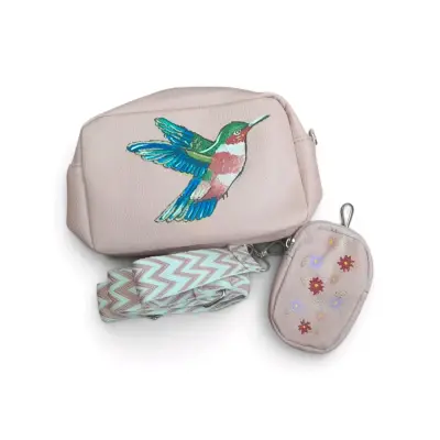 Bandolera pintada a mano, picaflor - miniatura 1