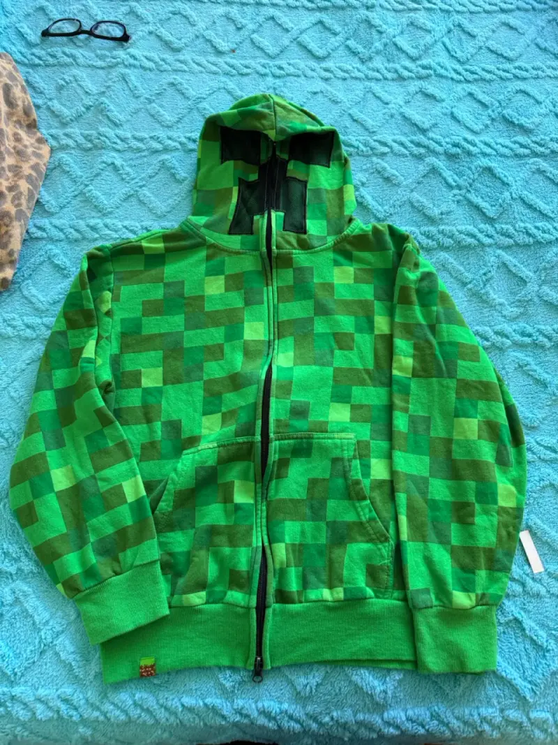 Poleron Minecraft, talla 10 a 12 - 1
