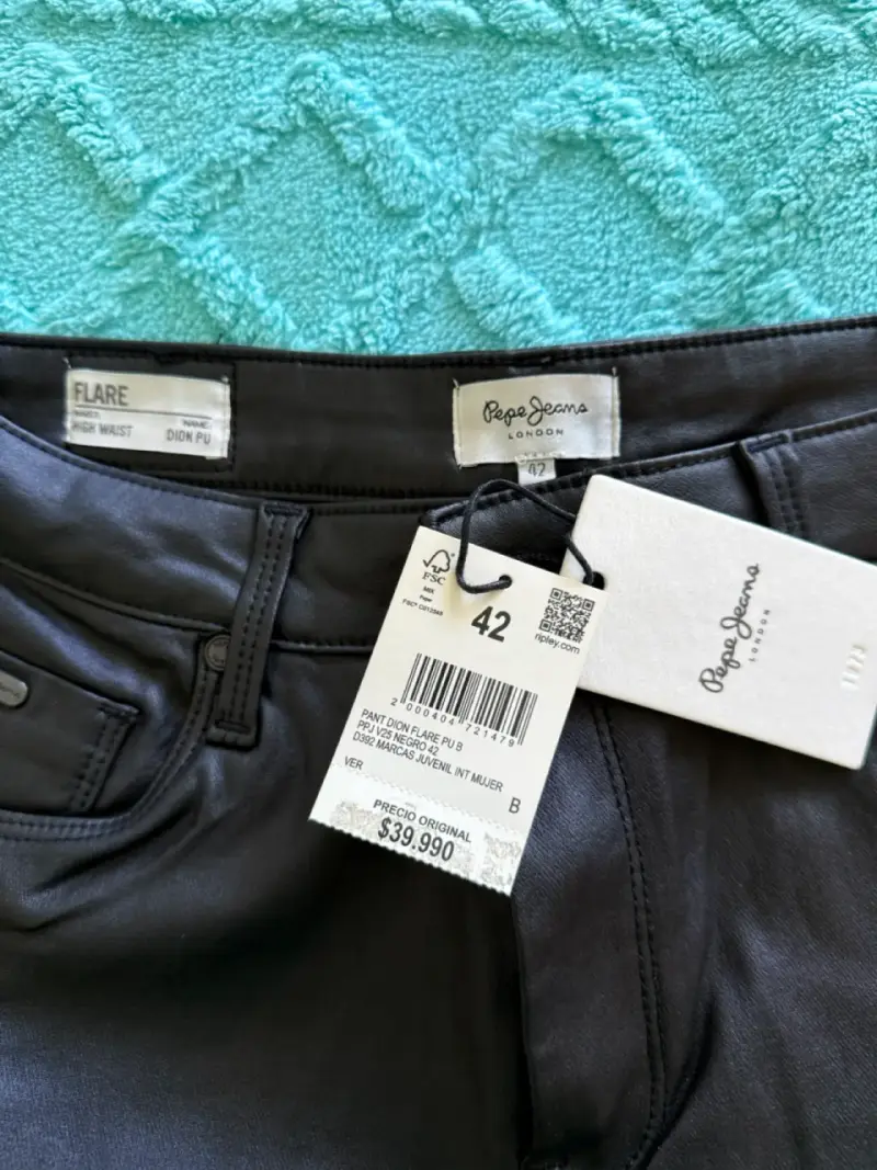 Se vende pantalones eco, cuero, Pepe Jeans, 42 - 2