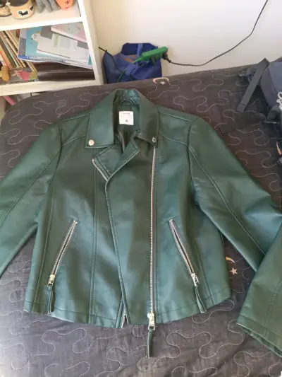 Chaqueta de cuerina verde Opposite - miniatura 1